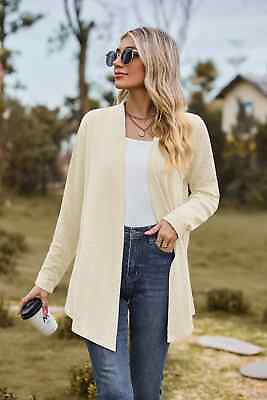#ad Open Front Long Sleeve Cardigan $34.99