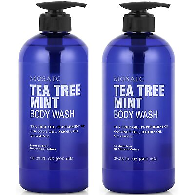 Tea Tree with Mint Body Wash with Vitamin E 20.2 FL Oz Bottle Pack of 2 $21.99