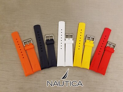#ad ORIGINAL AUTHENTIC NAUTICA WATCH BAND STRAP 22mm ALL COLORS TPA RUBBER $23.99