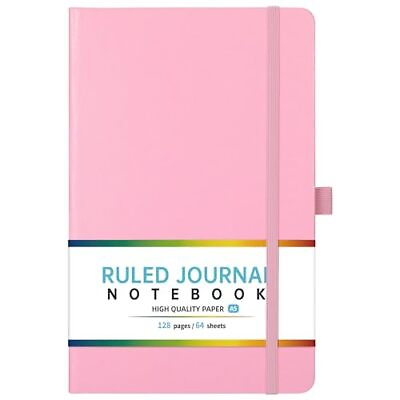 #ad Ruled Journal Notebook Faux Leather Hardcover Notebook 5.3quot; x 8.26quot; Journ... $8.71