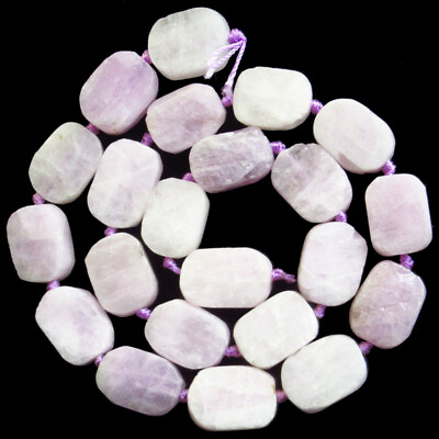 #ad 15x11x6mm Purple Lepidolite Oblong Loose Bead 15.5inch Q13415 $14.81