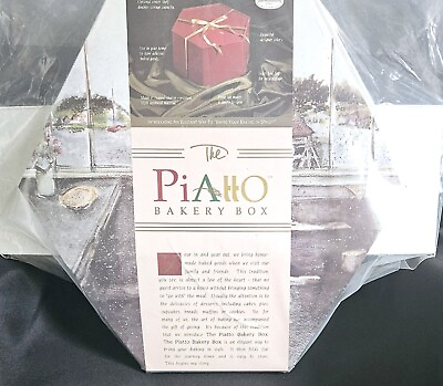 #ad The PIATTO Bakery Box Cake Cookies Cup Cakes White Vintage Carrying Box New $21.32