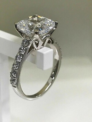 #ad Pave 2.10 Ct. Round Cut Diamond 14K White Gold Over Engagement Ring $99.00