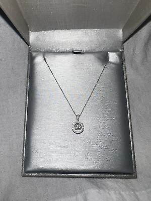 #ad Zales Unstoppable Love 1 3 CTTW Diamond 10K White Gold Necklace $450.00