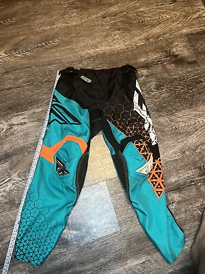 #ad FLY Kinetic Motocross Biking Blue Orange Black Racing Pants Men#x27;s Boys Size 24 $27.16