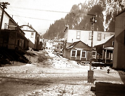 #ad 1897 Street in Juneau Alaska Vintage Photograph 8.5quot; x 11quot; Reprint $13.92