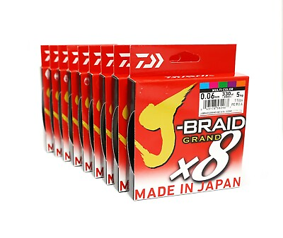 #ad Braided line Daiwa J BRAID GRAND X8 Multicolor 330yd 300m VARIOUS SIZES GBP 19.50