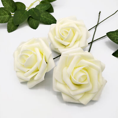 #ad US 25 Artificial Rose Flower Floral Bridal with Stem Wedding Bouquet Decoration $12.99