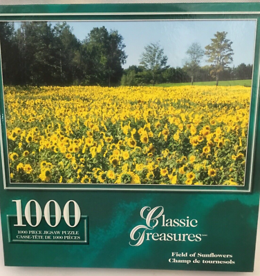 #ad Classic Treasures quot;Field Of Sunflowersquot; 1000 Pc Puzzle New Sealed 19” X 28.75” $10.79