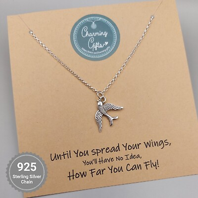 #ad Swallow Bird Silver Necklace Tibetan Silver Personalised Charming Gifts. GBP 6.95