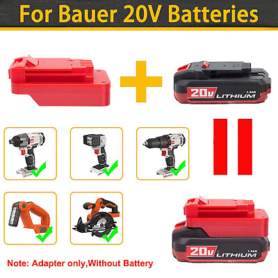 #ad NEW Adapter For Bauer 20V Li Ion Battery Convert To For Black amp; Decker 20V Tools $18.52