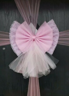 #ad Pink Door bow celebration * Wedding * Baby girl * Christening * Shower GBP 29.99