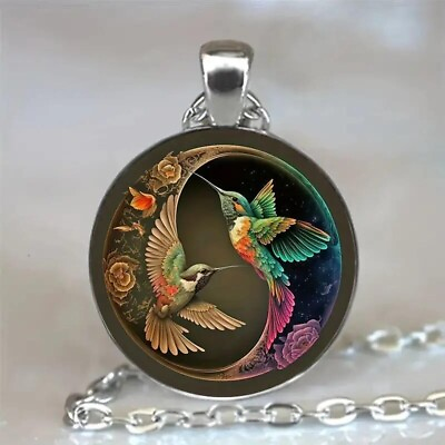 #ad #ad Hummingbird Tai Chi Charm Lucky Pendant Necklace Fashion Colorful Gift Men Women $13.98