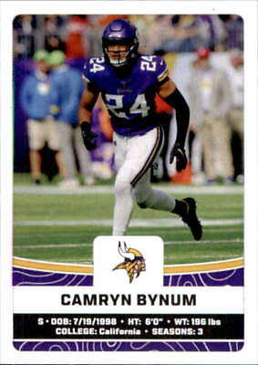 #ad 2023 Panini NFL Sticker #428 Camryn Bynum Minnesota Vikings $2.95