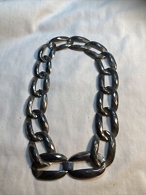 #ad Wide metal oval link chain 16” $4.99