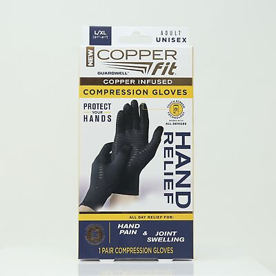 #ad Copper Fit Guardwell Gloves Full Finger Hand Protection 1 Pair Large X Large $12.89