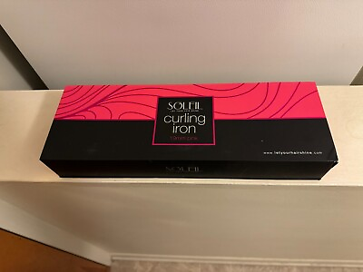#ad New Soleil Ceramic Ionic Curling Iron 19mm Pink Infrared Heat Clipless W glove $75.99