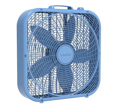 #ad 20quot; Cool Colors 3 Speed Box Fan with Weather Resistant MotorBlue22.5quot; HighNew $24.97