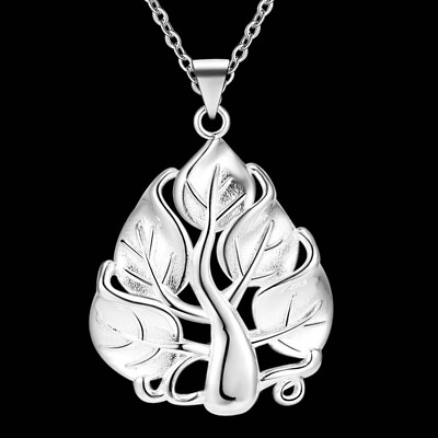 #ad #ad New 925 sterling silver charms elegant tree pendant Necklaces for women jewelry C $2.58