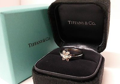 #ad Tiffany amp; Co Ring Anniversary Diamond Flower Buttercup Platinum PT950 Jewelry $1799.00