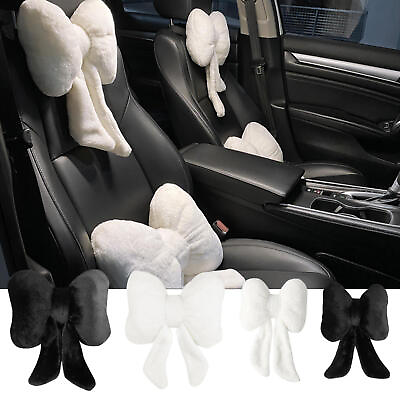 #ad Elegant Car Headrest Pillow Bow Tie Neck Pillow for Driving Car Home Decor $111.33