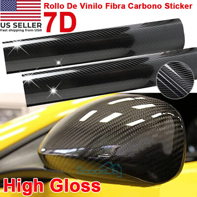 #ad 7D Rollo De Vinilo Fibra Carbono Para Exterior Calificado Automotor Coches Vinil $11.87