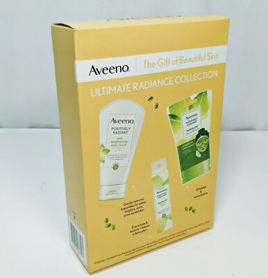 #ad Aveeno Boxed Set Ultimate Radiance Collection Skincare with Brightening Daily $9.99