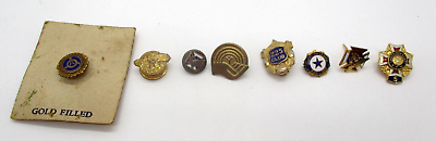 #ad Vintage Pin Lot Ladies Auxilliary American Legion K of C 225 Club United Way Etc $26.99