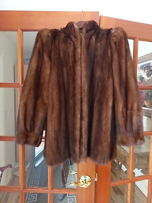 #ad Beautiful Brown Mink Jacket. Great condition. Size Large  $299.00