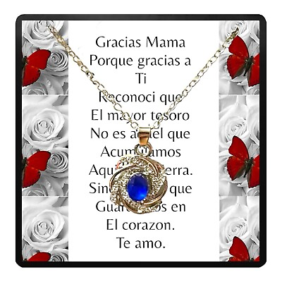 #ad Card Necklace Box Gift Set For Mom In Spanish En Español $14.96