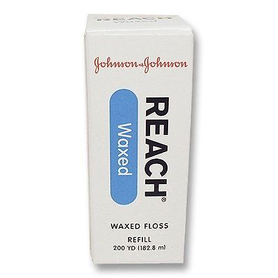 #ad Johnson amp; Johnson Reach Waxed unflavored floss professional refill spool 200 yds $7.56