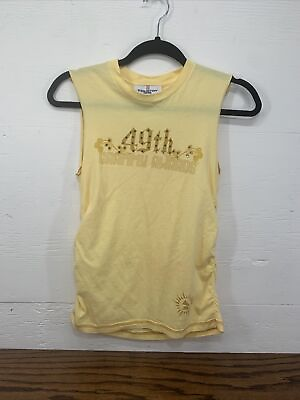 #ad Industry rag vintage yellow women’s size medium 100% cotton $19.00