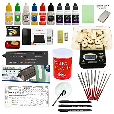 #ad Gold Silver Testing Kit Electronic Scale Diamond Tester Digital Jewelry Cleaner $67.99