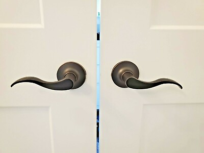 #ad Oil Rubbed Bronze Dummy Door Lever Set Left amp; Right Levers Concealed Screws $10.99