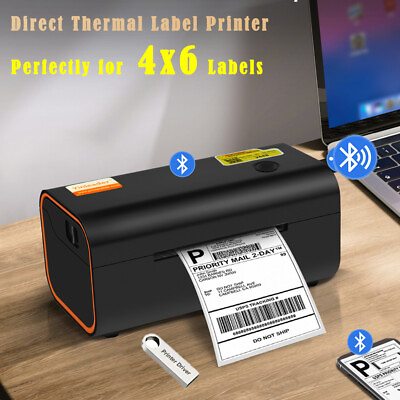 #ad Direct Thermal Shipping Label Printer 4x6 Bluetooth Label Printer For UPSP Etsy $50.99