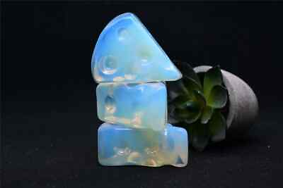 #ad 100G Hand Carved Synthetic Quartz Opalite Cheese Crystal Cheese $66.00