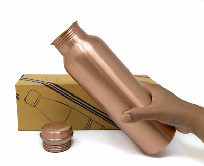 GIFT NEW 100% Pure Copper Water Bottle For Ayurveda Health Benefits Leak Proof $34.99