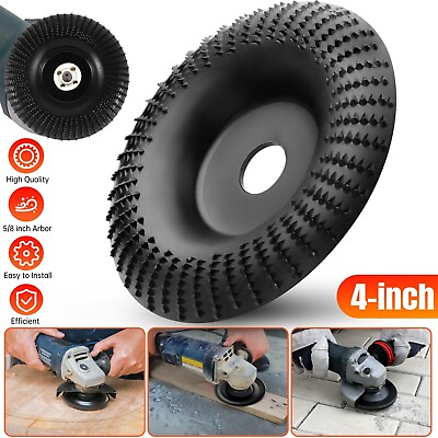 #ad 4in Wood Carbide Sanding Carving Shaping Disc For Angle Grinder Grinding Wheel $8.98