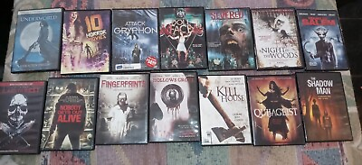 #ad B Horror Movie Lot 23 Movies On 14 Discs DVD Slasher Zombies Ghosts More $20.00