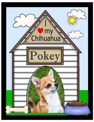 #ad CHIHUAHUA PHOTO MAGNET PERSONALIZED quot;YOUR PET PHOTO AND NAMEquot; $8.99