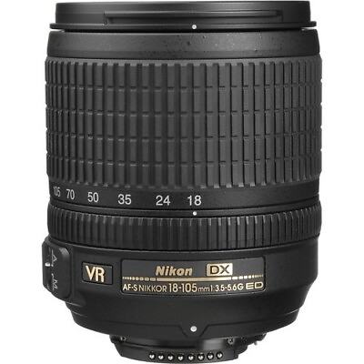 #ad Open Box Nikon AF S DX 18 105mm f 3.5 5.6 G ED VR Zoom F Mount Lens #2 $165.00