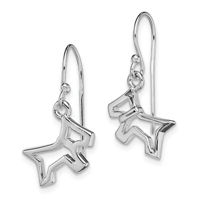 #ad 925 Sterling Silver Dog Drop Dangle Earrings $77.00