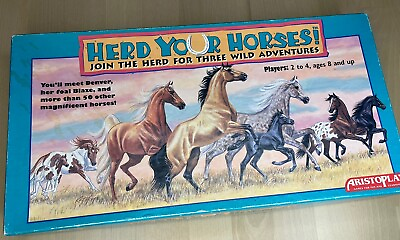 #ad HERD YOUR HORSES Vintage Board Game 100% Complete Aristoplay 2 4 Players 1993 $19.99