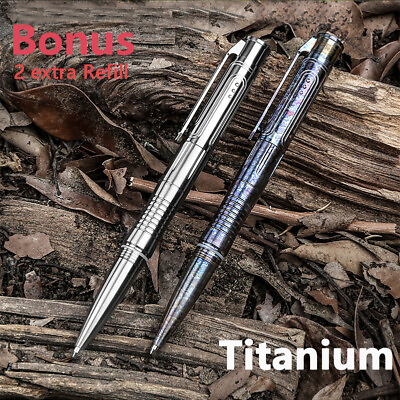 #ad Titanium Tactical Pen Pocket Ball Point Pen Outdoor Camping Survival EDC Tool $48.44