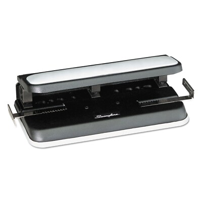 #ad Swingline 74300 32 Sheet 2 to 3 Hole Punch w Cintamatic Centering BK GY New $66.41