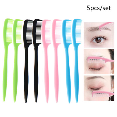 #ad 5x set Extension Plastic Brush Eyelash Eyebrow Comb Lift Curl Eye Makeup Com WR C $1.39