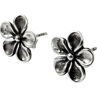 #ad 925 Sterling Silver Flower Design Earrings $17.73