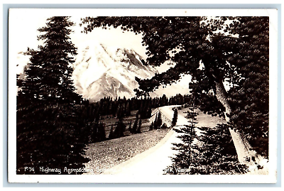 #ad Mt. Rainier National Park Washington WA Postcard RPPC Photo Highway Summit 1947 $29.95