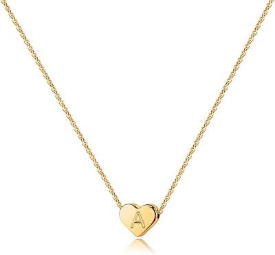 #ad #ad Turandoss Heart Initial Necklaces for Women Girls 14K Gold Filled Heart Pendan $22.99