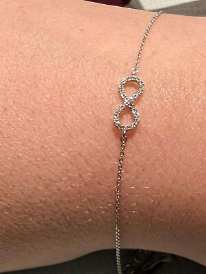 #ad Davice Luxus Frauen Armband 750Weißgold 18 Karat Mit Poliert Diamanten 0.060ct EUR 505.00